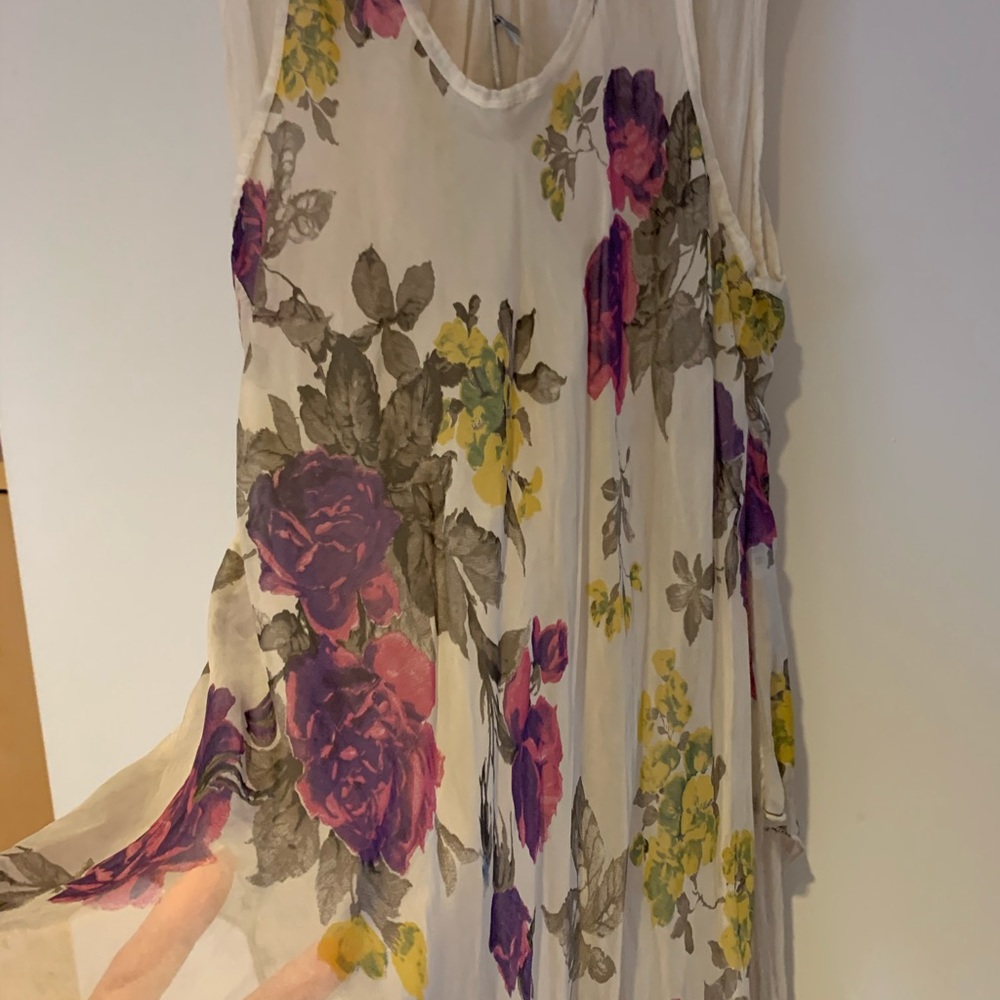 Floral linen double dress